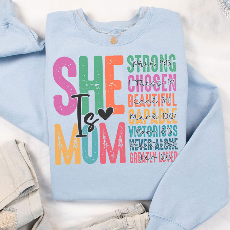 Sweat-shirt à imprimé lettre She is Mom
