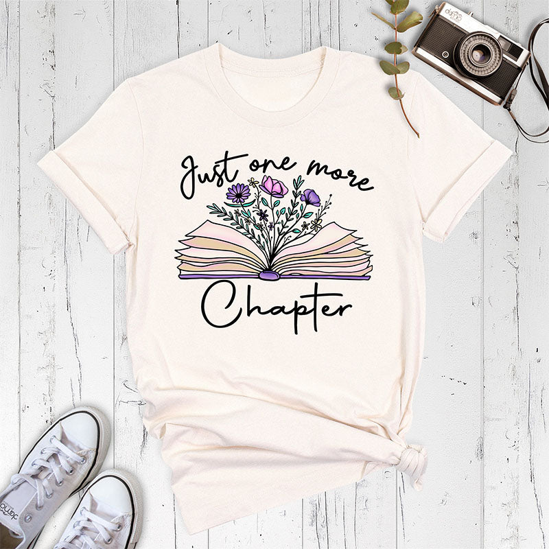 T-shirt imprimé Flower Book Just One More Chapter