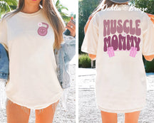 T-shirt de couverture de pompe de maman musculaire
