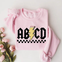 Sweat-shirt rétro pour professeur ABCD
