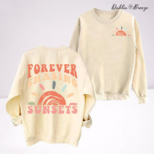 Sweat-shirt de plage mignon à la poursuite des couchers de soleil