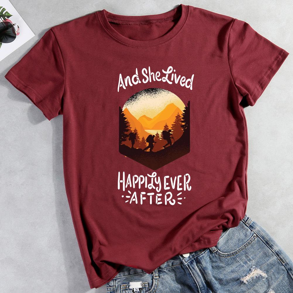 And She Lived Happily Ever After Hiking T-shirt