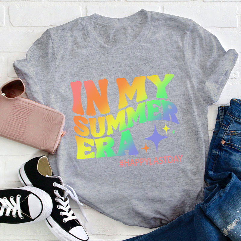 T-shirt Joyeux dernier jour dans mon ère d’été pour professeur