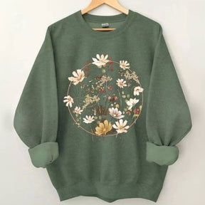 Sweat-shirt à fleurs