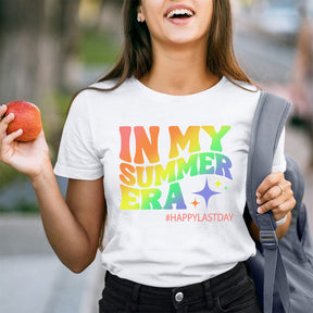 T-shirt Joyeux dernier jour dans mon ère d’été pour professeur