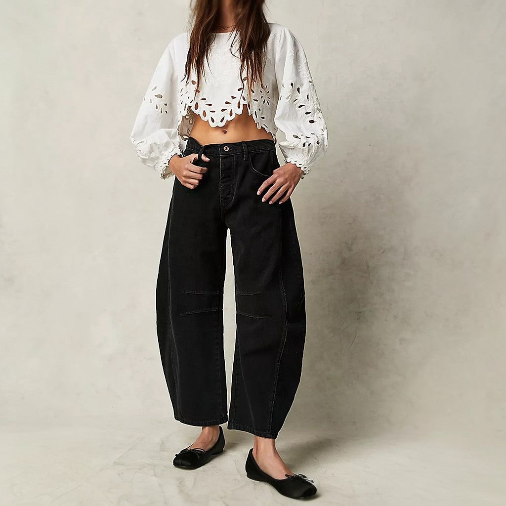 Jean ample vintage taille moyenne