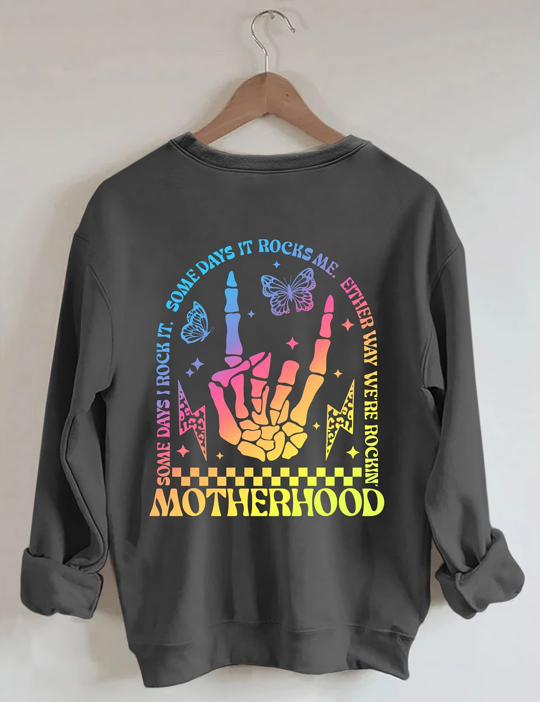 Maternité, un jour, je le rock, sweat-shirt à double imprimé