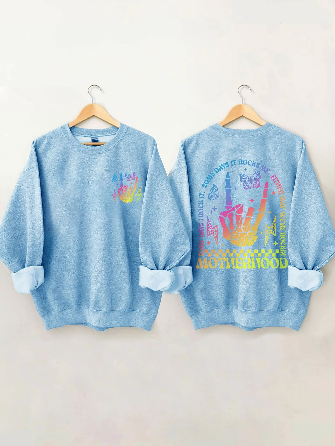 Maternité, un jour, je le rock, sweat-shirt à double imprimé
