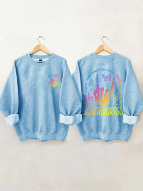 Maternité, un jour, je le rock, sweat-shirt à double imprimé