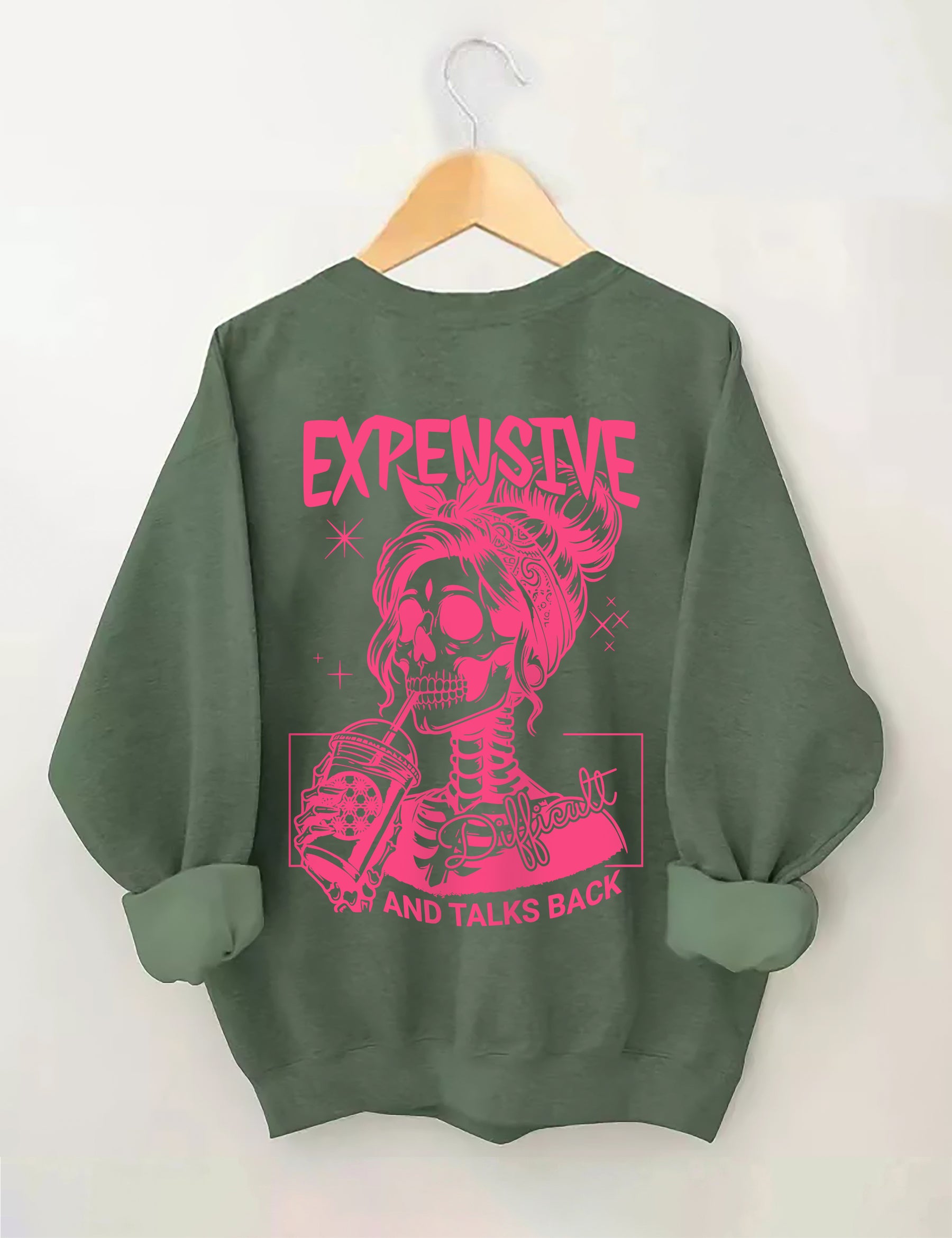 Sweat-shirt cher, difficile et parle en retour