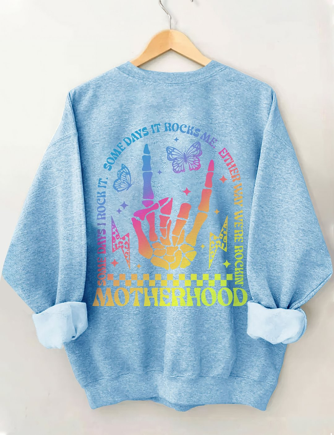 Maternité, un jour, je le rock, sweat-shirt à double imprimé
