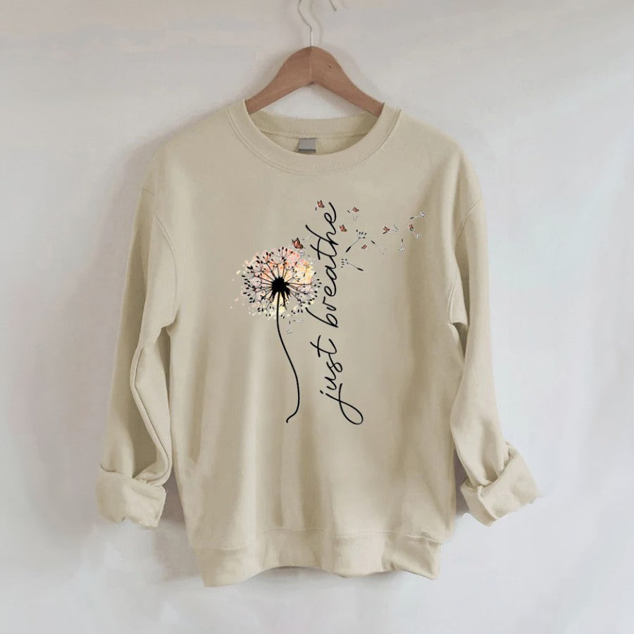 Sweat-shirt imprimé Just Breathe