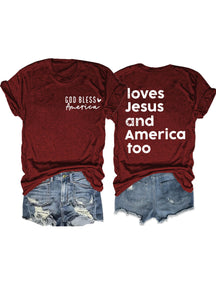 T-shirt aime aussi l'Amérique