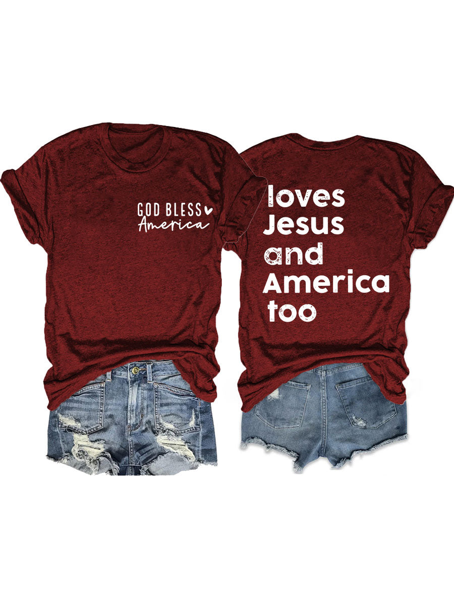 T-shirt aime aussi l'Amérique