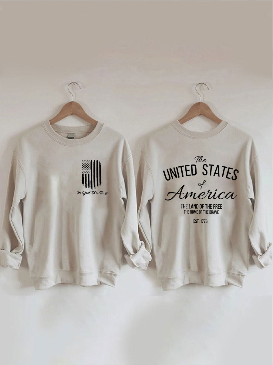 Nous faisons confiance au sweat-shirt drapeau américain