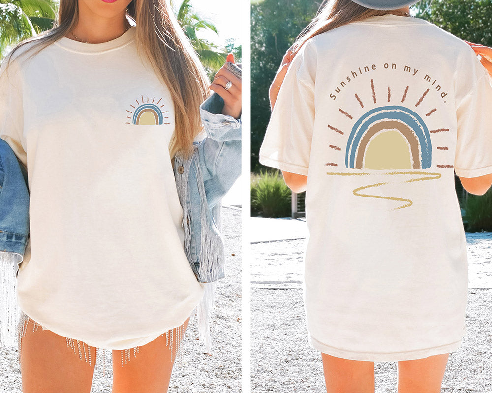 T-shirt Rétro Sun Shine On My Mind