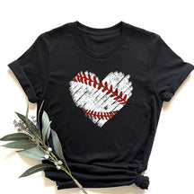 T-shirt coeur de détresse de baseball