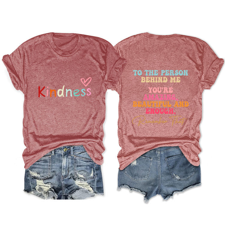 T-shirt Gentillesse envers la personne derrière moi