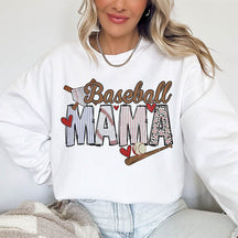 Sweat-shirt rétro imprimé maman baseball