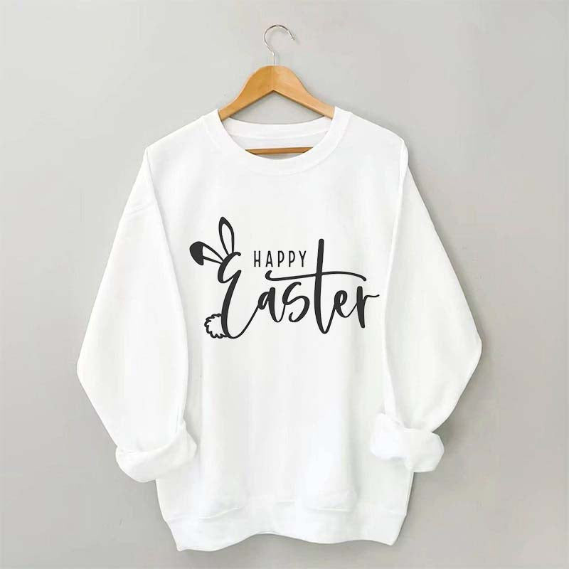 Sweat-shirt imprimé drôle de lapin de Pâques