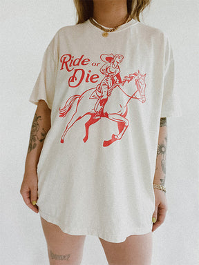 T-shirt Cowgirl Western Ride or Die