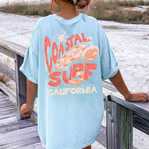 T-shirt de plage tendance Coastal Surf