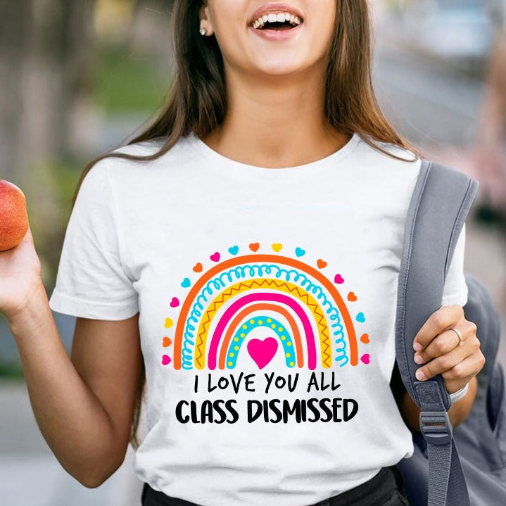 T-shirt Je t'aime tous les professeurs renvoyés en classe