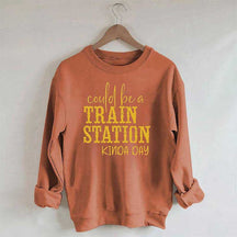 Pourrait être un sweat-shirt un peu de jour à la gare