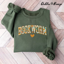 Sweat-shirt Floral Bookworm Book Lover
