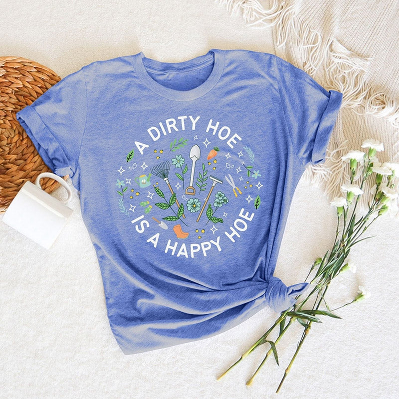 Un T-shirt Dirty Hoe est un amoureux des plantes Happy Hoe