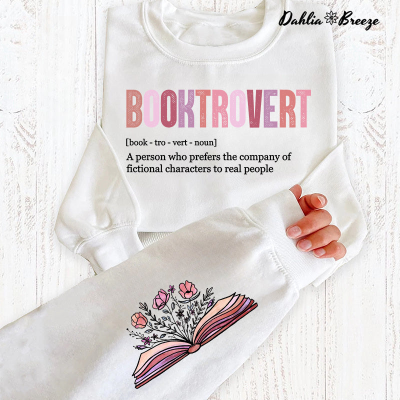 Booktrovert Définition Funny Book Lover Sweatshirt
