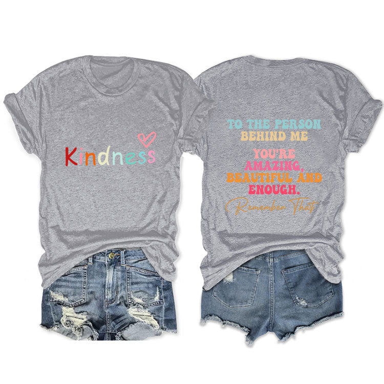 T-shirt Gentillesse envers la personne derrière moi
