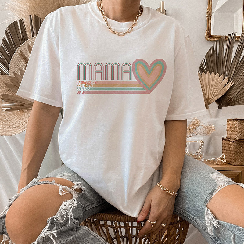 T-shirt Mama Coeur Multicolore