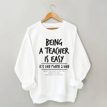 Être enseignant est facile, c'est comme faire du vélo Sweatshirt
