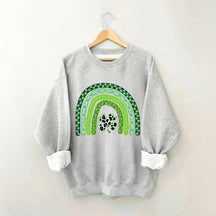 Kleeblatt-Leopard-Regenbogen-Sweatshirt