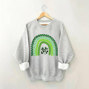 Kleeblatt-Leopard-Regenbogen-Sweatshirt