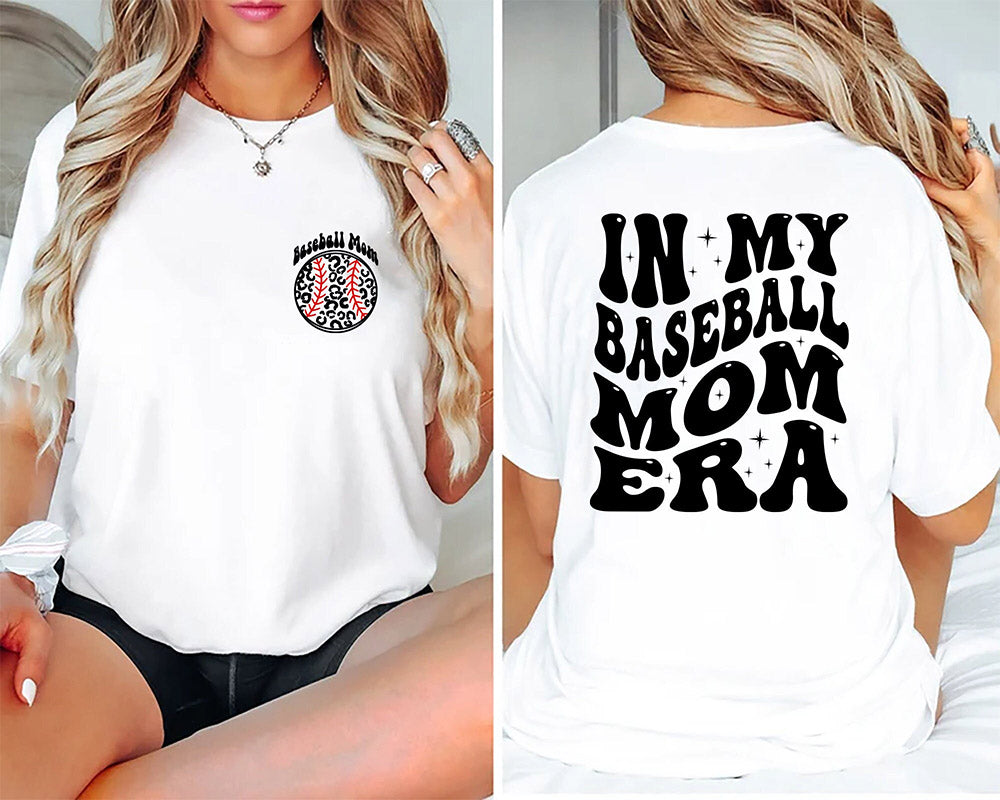 Dans ma maman de baseball Era Sport Mom T-shirt