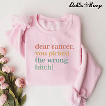 Cher Cancer, vous avez choisi le mauvais sweat-shirt de chienne