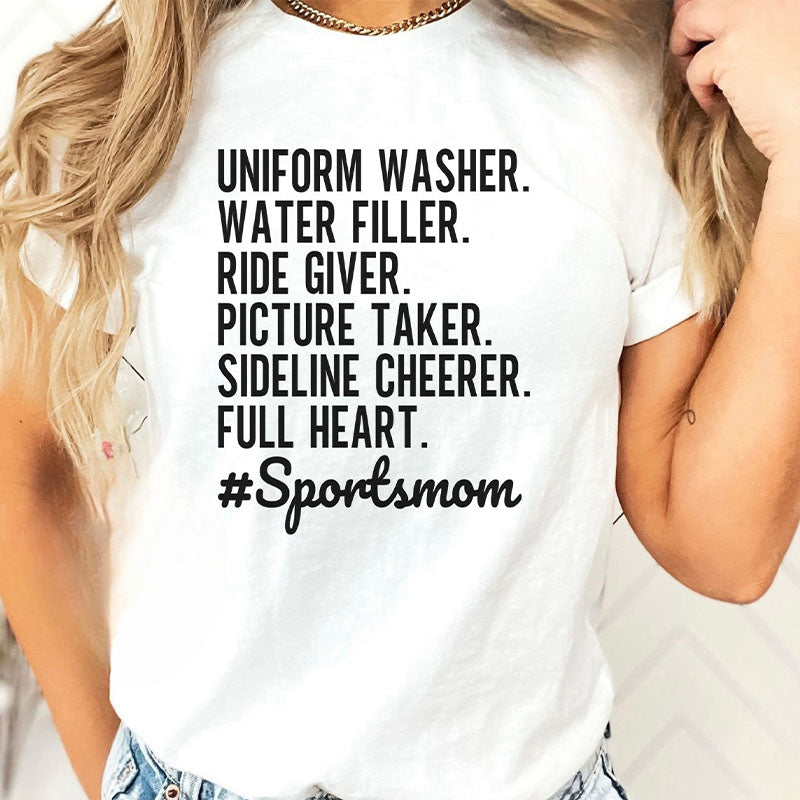 T-shirt imprimé lettre Sports Mom