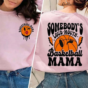 Sweat-shirt maman de basket-ball à grande gueule de quelqu'un