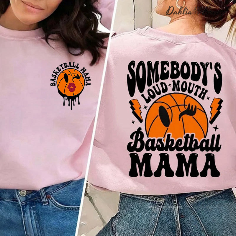 Sweat-shirt maman de basket-ball à grande gueule de quelqu'un