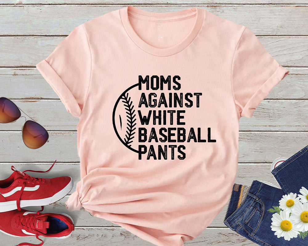 T-shirt drôle d'impression de lettre de mamans de baseball
