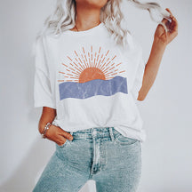 T-shirt plage coucher de soleil