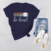 T-shirt Be Kind à imprimé marguerite