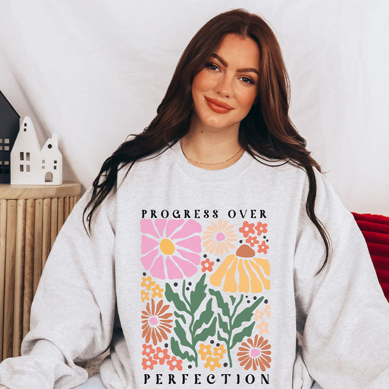 Wildflower Print Crewneck Sweatshirt
