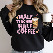 Sweat-shirt moitié professeur moitié café
