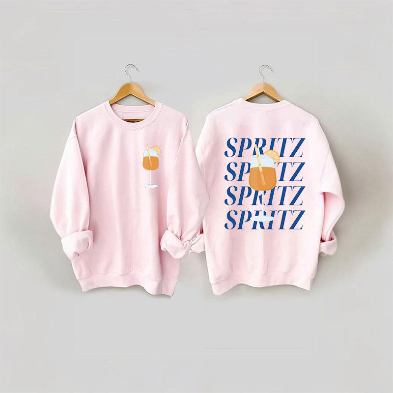 Spritz-Sweatshirt mit Buchstaben-Print