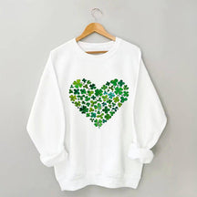 Sweat-shirt Clover Heart pour la Saint-Patrick