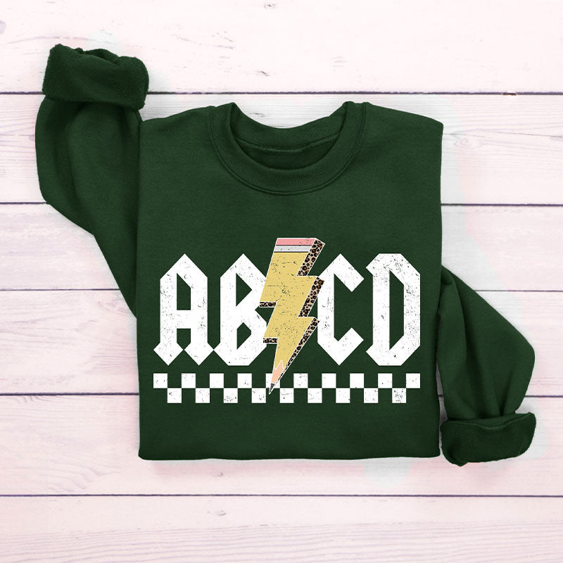 Sweat-shirt rétro pour professeur ABCD