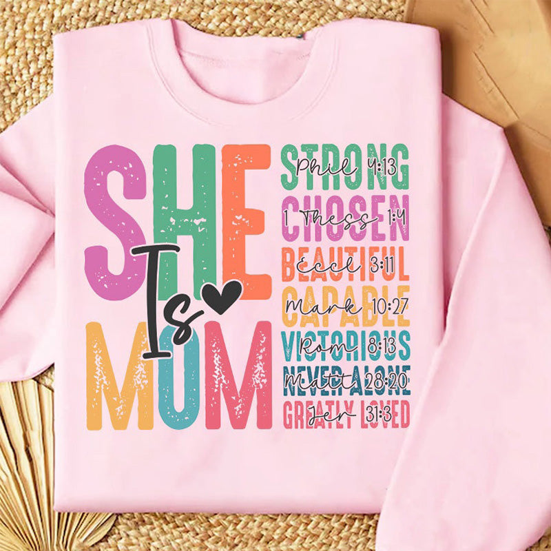 Sweat-shirt à imprimé lettre She is Mom